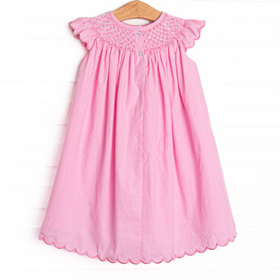 Sprout and Sprinkle Smocked Bishop Dress, Pink