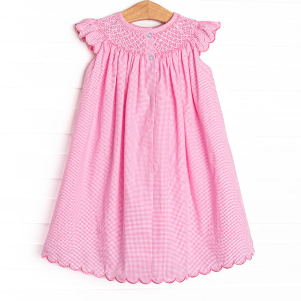 Sprout and Sprinkle Smocked Bishop Dress, Pink