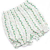 Giving Season Garland Smocked Bloomer Set, Green