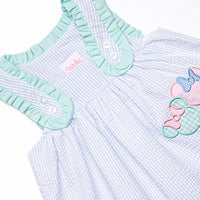 Magic In The Air Applique Ruffle Short Set, Blue