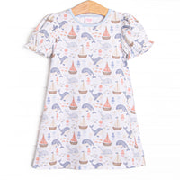 Seafarer Sails Dress, Blue