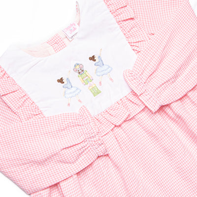 Holiday Ballet Embroidered Legging Set, Pink