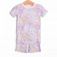 Ready, Set, Grow Bamboo Pajama Short Set, Pink