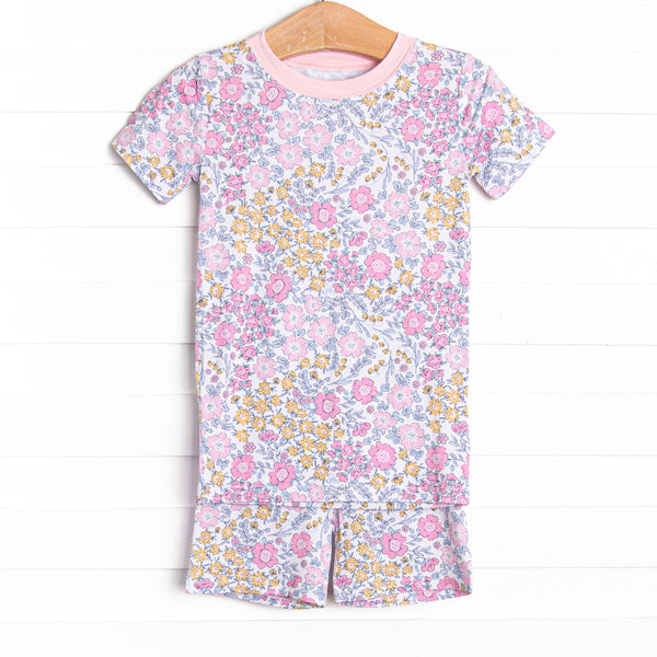 Ready, Set, Grow Bamboo Pajama Short Set, Pink