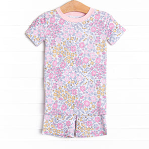 Ready, Set, Grow Bamboo Pajama Short Set, Pink