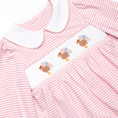 Blush and Blessings Smocked Romper, Pink