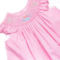 Sprout and Sprinkle Smocked Bishop Dress, Pink
