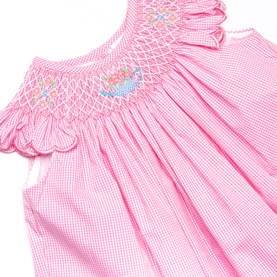 Sprout and Sprinkle Smocked Bishop Dress, Pink