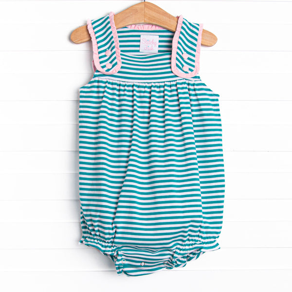 Julie Bubble, Light Pink and Teal Stripe