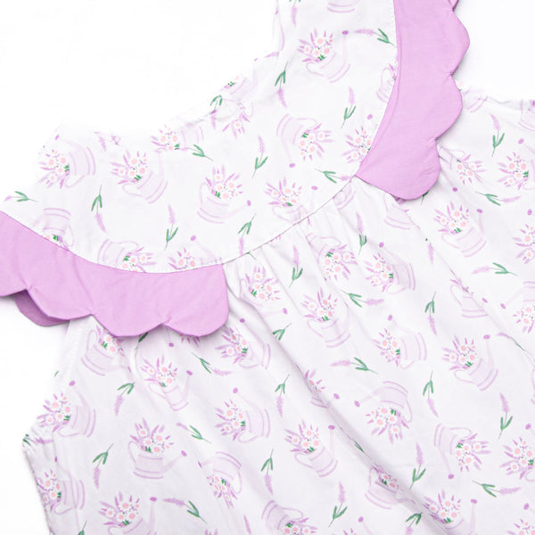 Sprout and Sprinkle Scallop Short Set, Purple