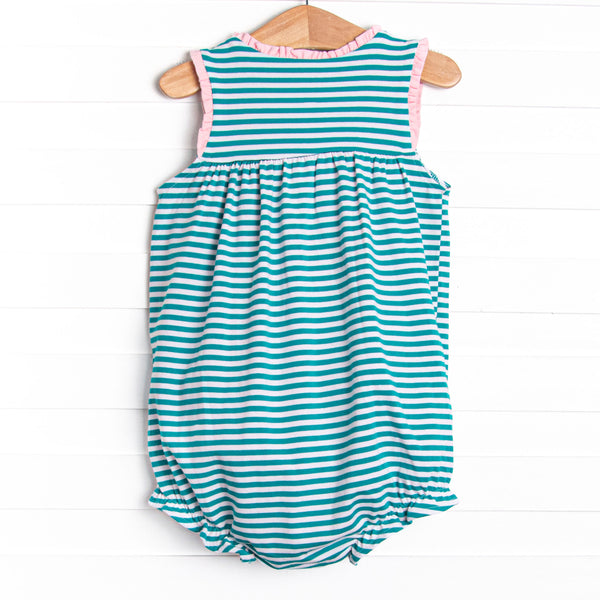 Julie Bubble, Light Pink and Teal Stripe