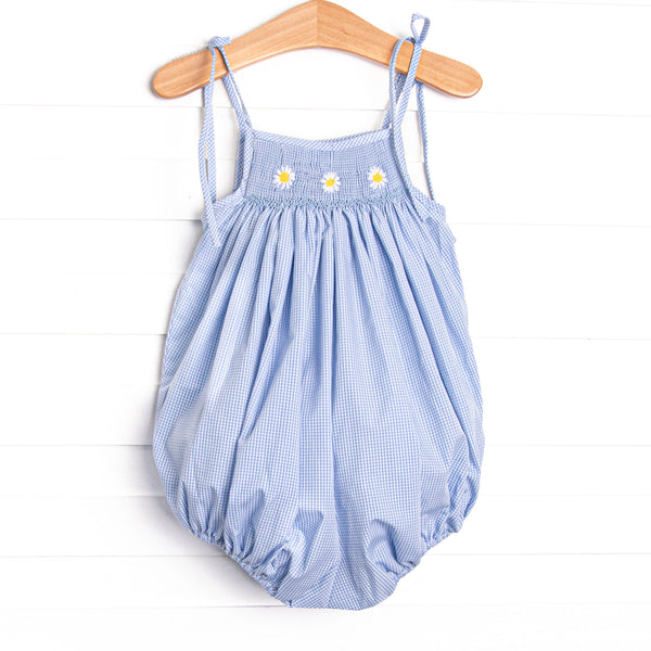 Darling Daisies Smocked Bubble, Blue