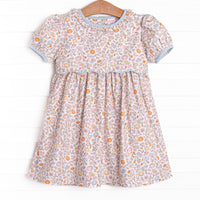 Harvest Florals Dress, Blue