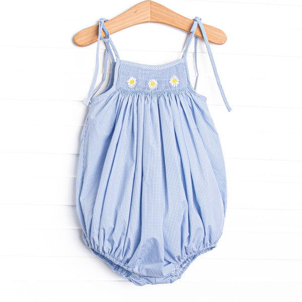 Darling Daisies Smocked Bubble, Blue