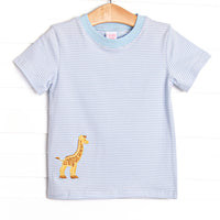 Giraffe Giant Applique Top, Blue