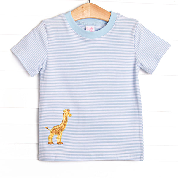 Giraffe Giant Applique Top, Blue