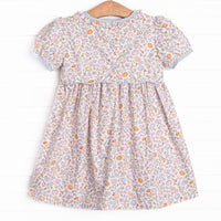 Harvest Florals Dress, Blue