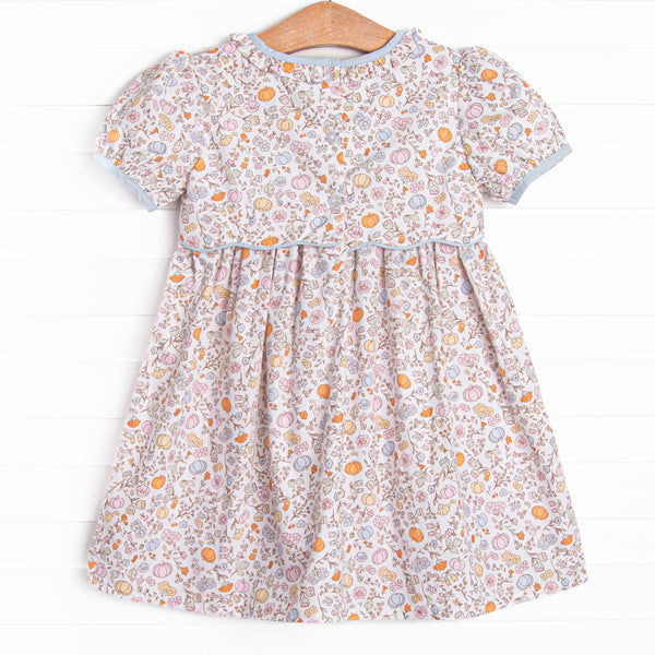 Harvest Florals Dress, Blue