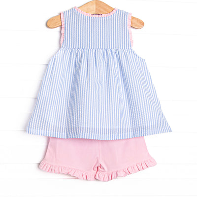 Bubble Guppy Applique Short Set, Blue
