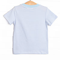 Giraffe Giant Applique Top, Blue