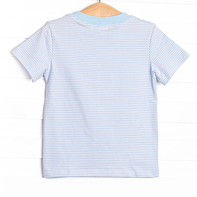 Giraffe Giant Applique Top, Blue
