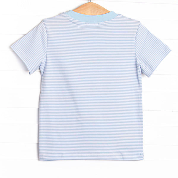 Giraffe Giant Applique Top, Blue
