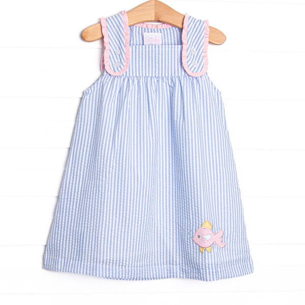 Bubble Guppy Applique Dress, Blue