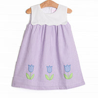 Let it Grow Applique Dress, Purple