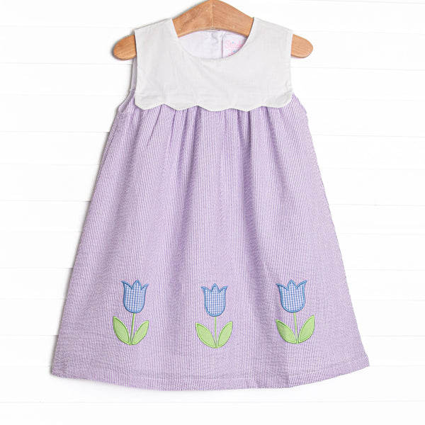 Let it Grow Applique Dress, Purple