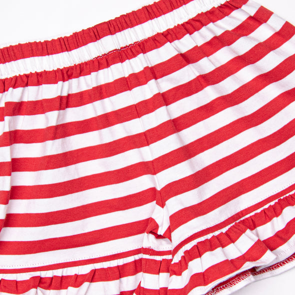 Magical Mouse Ruffle Short Set, Red