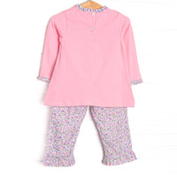 Petal Pocket Posies Ruffle Legging Set, Pink