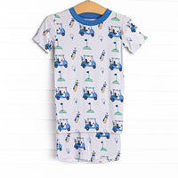 Putt and Play Bamboo Pajama Short Set, Blue