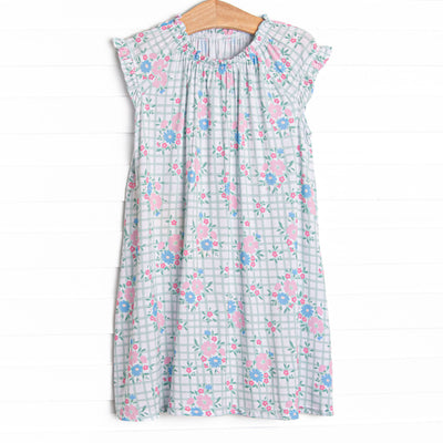 Growing Gingham Bamboo Night Gown, Green