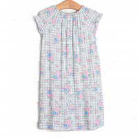 Growing Gingham Bamboo Night Gown, Green