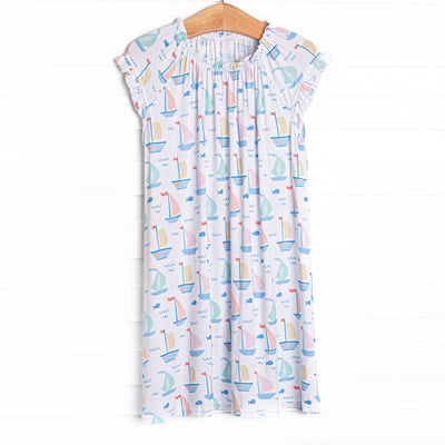 Dock Days Bamboo Night Gown, Blue