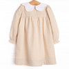 Thanksgiving Turkey Embroidered Dress, Brown