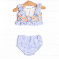 Island Blooms Bikini, Blue