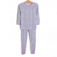 Lilac Love Bamboo Pajama Set, Purple