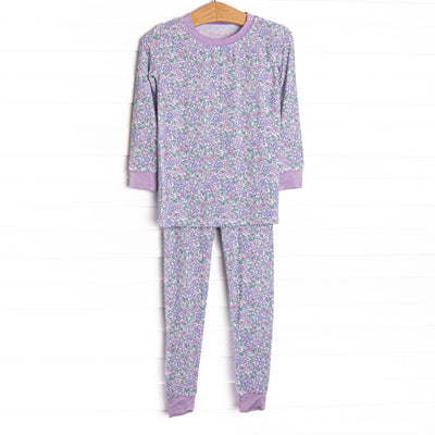 Lilac Love Bamboo Pajama Set, Purple