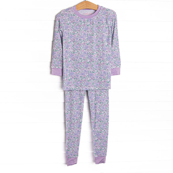 Lilac Love Bamboo Pajama Set, Purple