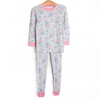 Growing Gingham Bamboo Pajama Set, Green