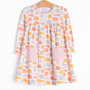 Harvest Season Pocket Dress, Pink