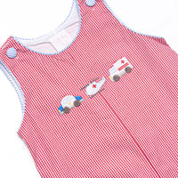 Respond and Rescue Applique Long Jon Jon, Red
