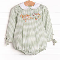 Turkey Talk Embroidered Bubble, Green