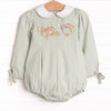 Turkey Talk Embroidered Bubble, Green