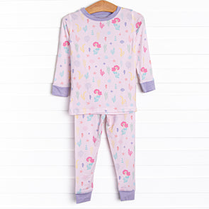 Ocean Floor Friends Bamboo Pajama Set, Pink