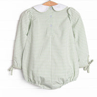 Turkey Talk Embroidered Bubble, Green
