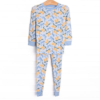 Lemon Grove Bamboo Pajama Set, Blue