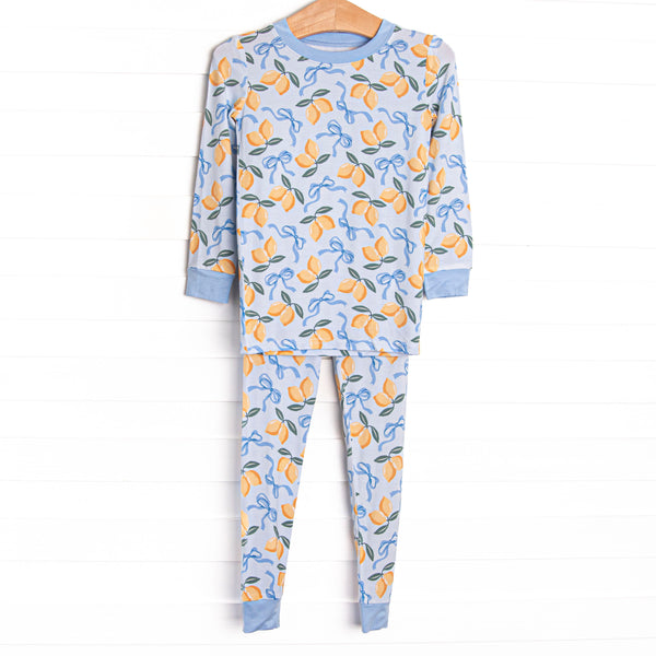 Lemon Grove Bamboo Pajama Set, Blue