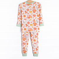 Thanksgiving Favorites Bamboo Pajama Set, Mint
